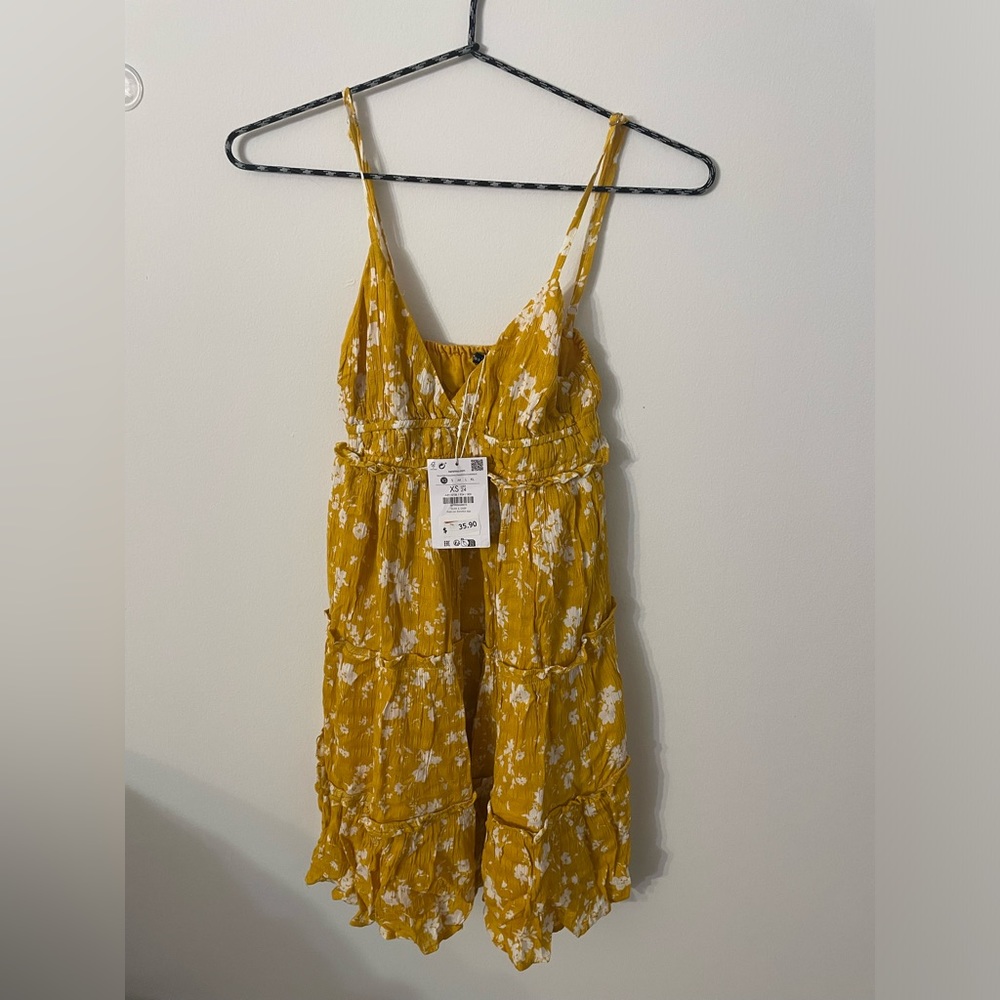 Bershka Yellow Sundress XS